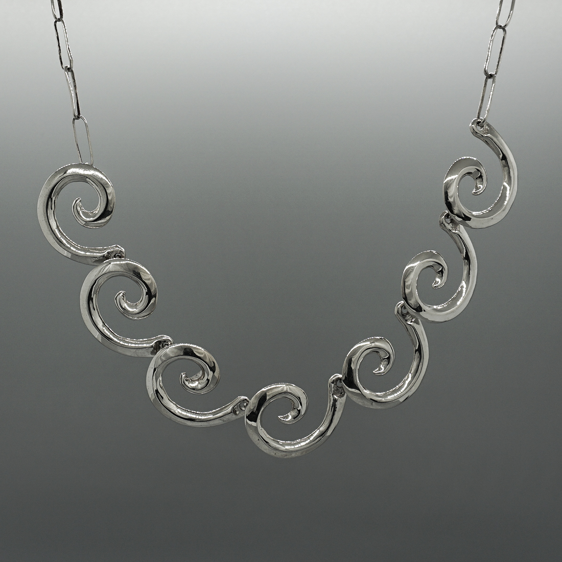 STERLING SILVER SWIRL NECKLACE by MILDRED PARKHURST – NAVAJO – Sun ...