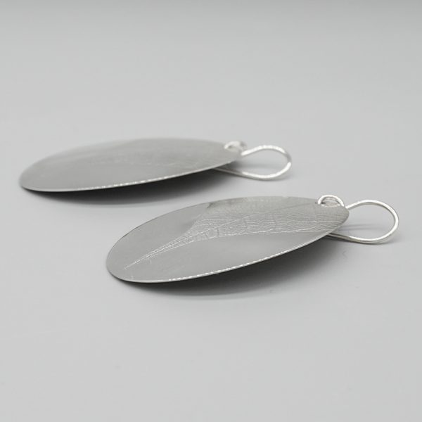 STERLING SILVER LEAF EARRINGS by STEVE YELLOWHORSE – NAVAJO - Image 3