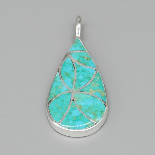 TURQUOISE PENDANT by ORLINDA NATEWA – ZUNI - Image 2