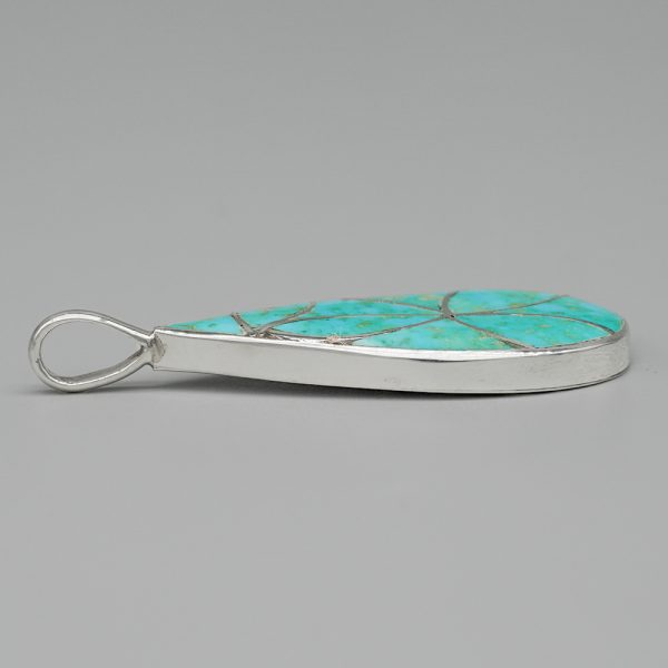 TURQUOISE PENDANT by ORLINDA NATEWA – ZUNI - Image 3