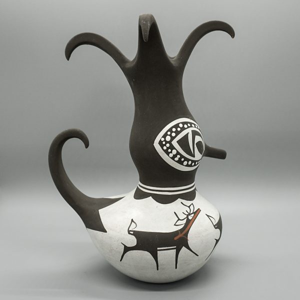 HAND PAINTED DUCK POT by AVELIA & ANDERSON PEYNETSA– ZUNI PUEBLO - Image 3