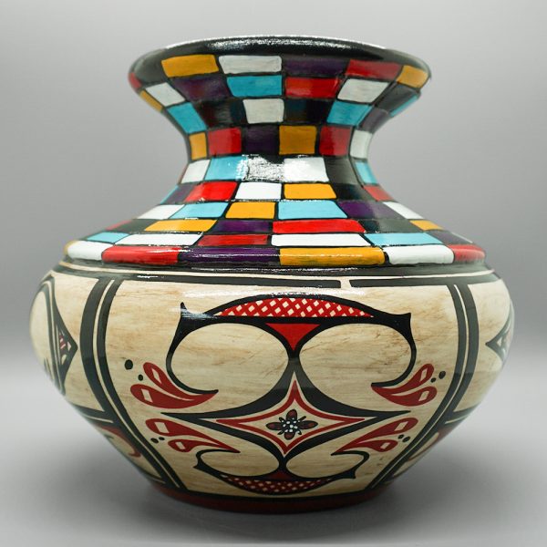 HAND PAINTED POT by KINSLEY GCHACHU – ZUNI PUEBLO - Image 3