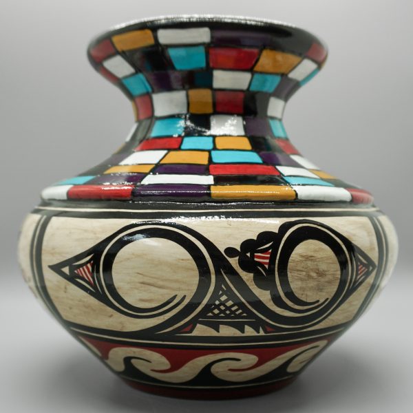 HAND PAINTED POT by KINSLEY GCHACHU – ZUNI PUEBLO - Image 4