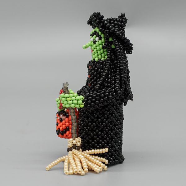 WITCH WITH BROOM STICK & BAG BY LORENA LAAHTY – ZUNI - Image 2