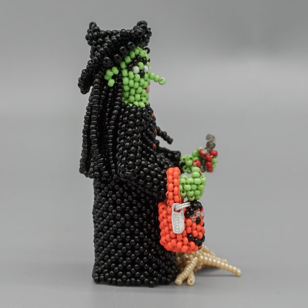 WITCH WITH BROOM STICK & BAG BY LORENA LAAHTY – ZUNI - Image 4