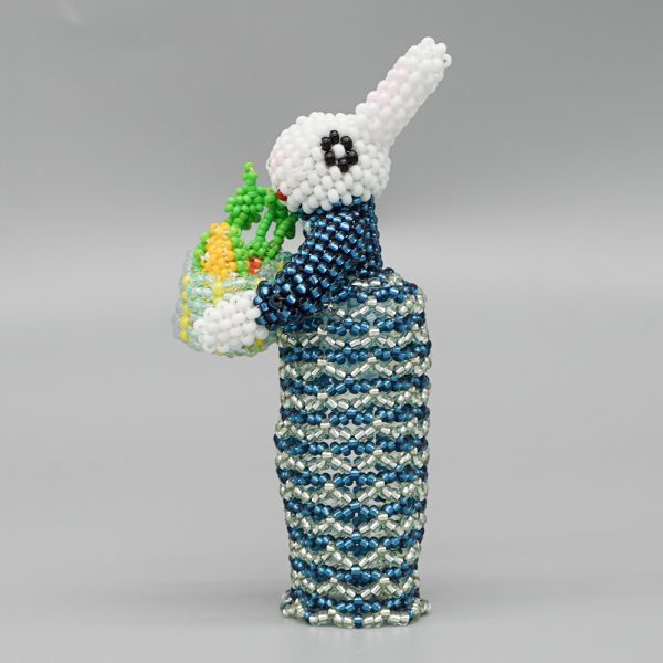 RABBIT HOLDING A BASKET OF VEGETABLES BEADED by ANDREA LAAHTY – ZUNI - Image 2