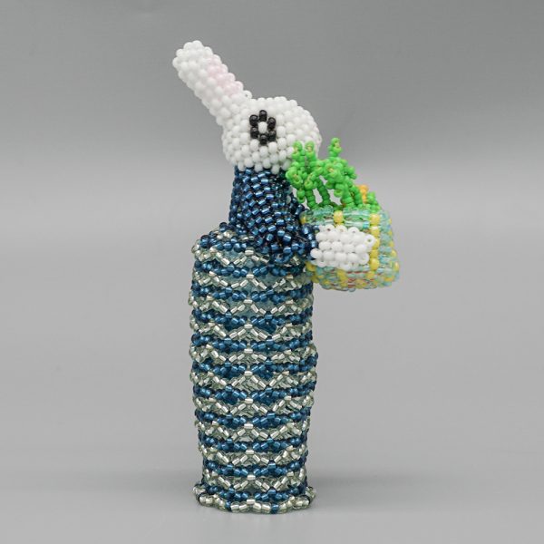 RABBIT HOLDING A BASKET OF VEGETABLES BEADED by ANDREA LAAHTY – ZUNI - Image 4