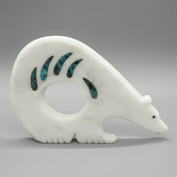 DOUBLE SIDED MARBLE BEAR by HIRAM PEYNETSA– ZUNI - Image 3