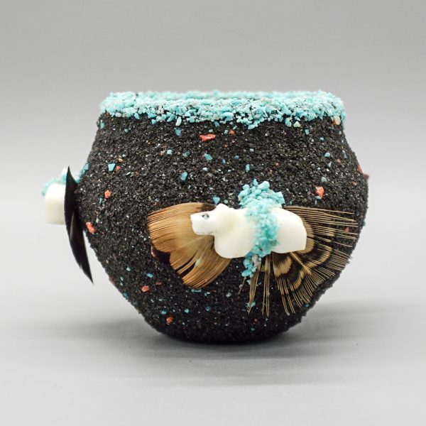 BEAR FETISH POT by MARVELITA PHILLIPS – ZUNI PUEBLO - Image 3